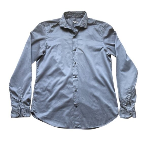 Vincenzo di Ruggiero Other - Camiceria Vincenzo di Ruggiero Men’s Gray 100% Cotton Button Up Shirt Size 16.5